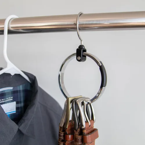 Miniatura 2 de ROLLY HANGER Perchas multiusos para armario, colgador de corbata y cinturón para armario, gran organizador de cinturón que ahorra espacio