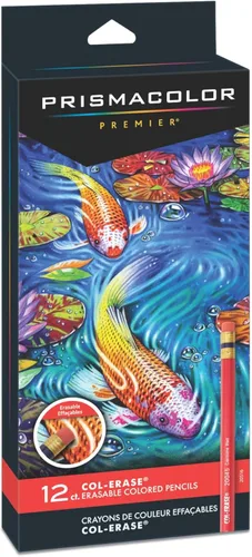 Prismacolor Lápices de colores borrables de Col-Erase para adultos, paquete de 12