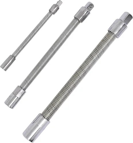Miniatura 8 de Extensión de Dado Flexible de 3/8", Extensión de Llave Flexible Mango Conductor de Dado 2 Piezas (8 Pulgadas, 12 Pulgadas)