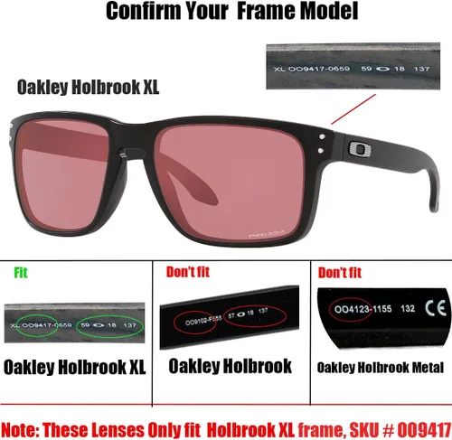 Miniatura 3 de Lentes polarizadas de repuesto para gafas de sol Oakley Holbrook XL OO9417 - Varios