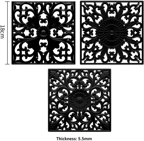 Miniatura 2 de Salvamanteles de silicona para platos calientes, ollas y sartenes, tapete de salvamanteles tallado multiusos, tapetes de silicona aislados