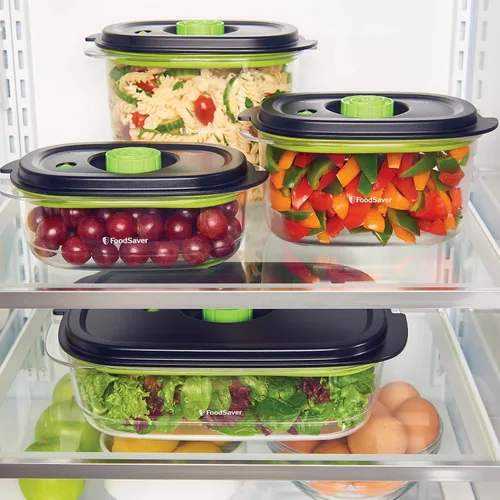 Miniatura 7 de FoodSaver Recipientes al vacío para conservar y marinar, 10 tazas, libres de BPA, aptos para lavavajillas, transparentes