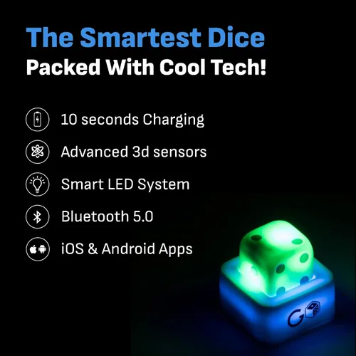 Miniatura 2 de GoDice Paquete completo - 6 dados inteligentes conectados. Trae los mejores juegos de dados de todos los tiempos al siglo XXI. Juegos educativos