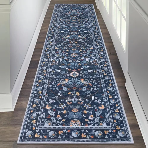 Miniatura 133 de HEBE Alfombra Pasillo 2'x10' Lavable Vintage Desgastada Alfombras de Área Antideslizante Alfombra de Lavandería Boho Alfombras de Piso para Pasillos