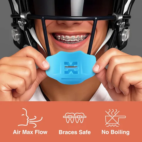 Miniatura 2 de SLEEFS Protector bucal de fútbol suave 2.0 – Protector bucal juvenil con correa (extraíble) – Protector de labios y dientes – Sin hervir