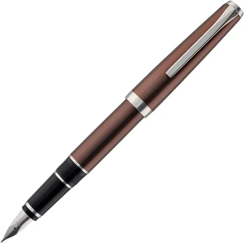 Miniatura 8 de PILOT Pluma estilográfica Metal Falcon Collection, barril negro, punta extrafina (60461)