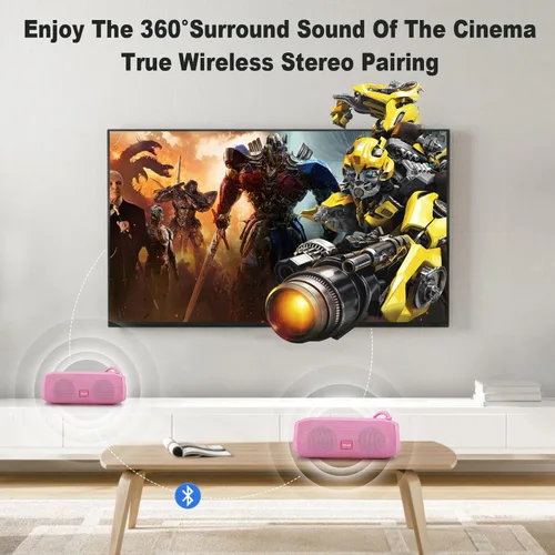 Miniatura 5 de Altavoces Bluetooth, altavoz Bluetooth portátil inalámbrico con sonido estéreo fuerte de 20 W, emparejamiento TWS, altavoces de ducha impermeables