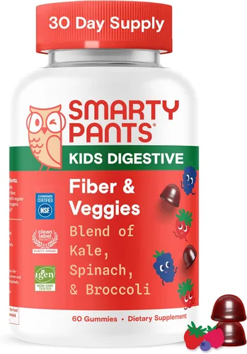 Miniatura 15 de SmartyPants Gomitas multivitamínicas para niños y suplemento de fibra: vitamina D3, C, vitamina B12, B6, A, zinc, biotina, inositol, gomitas