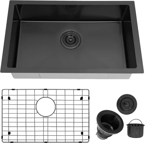 Miniatura 14 de Kitsitchen Fregadero de cocina para autocaravana, calibre 16, T304S, fregaderos de cocina de acero inoxidable para montaje inferior, fregadero