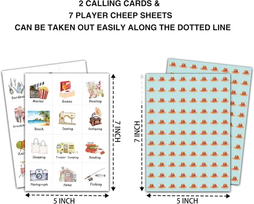 Miniatura 3 de Tarjetas de bingo de jubilación, juego de jubilación para 24 jugadores, actividades de oficina para familiares y amigos, suministros de regalos