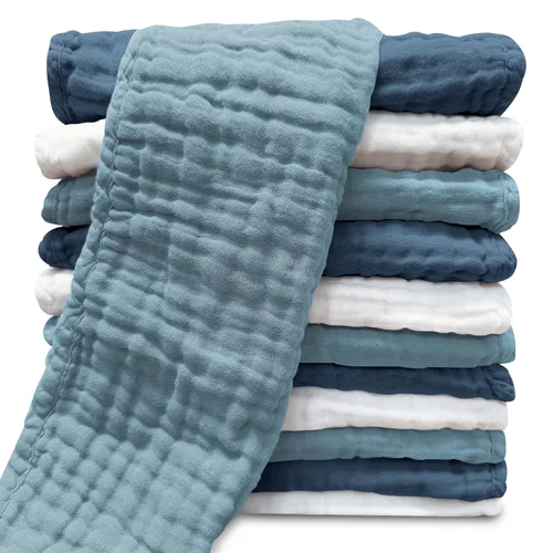 Miniatura 14 de Paños de muselina para eructos para bebé, 100% algodón, para unisex, niño, niña - Grandes 20" x 10", productos esenciales para recién nacidos, ultra