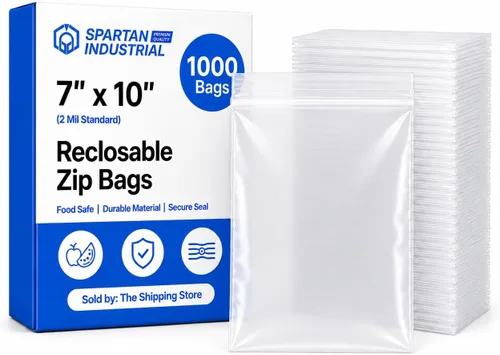 Miniatura 7 de Spartan Industrial - Bolsas de polietileno de plástico transparente con cierre de 4 x 5 pulgadas (1000 unidades) de 2 mil con cierre resellable
