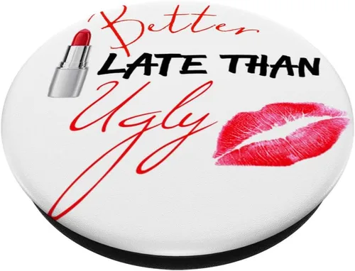 Miniatura 2 de Mejor Late Than Ugly Lipstick Kissing Lips PopSockets Grip and Stand for Phones and Tablets