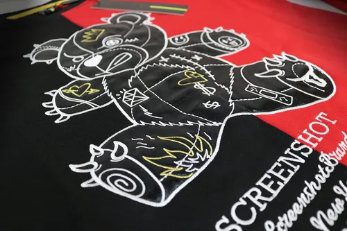 Miniatura 61 de SCREENSHOT Sudadera urbana de forro polar para hombre, diseño de dibujos animados de animación, parche bordado de gel