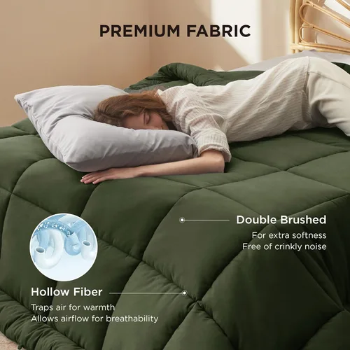 Miniatura 171 de Bedsure Relleno de edredón – Edredones acolchados tamaño King, edredón para todas las estaciones, ropa de cama alternativa de plumón suave, con 8