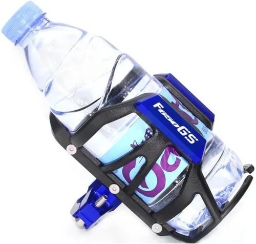 Miniatura 3 de Para F 650 GS para BMW para F650GS para F650 GS Moto CNC aleación de aluminio bebida botella de agua bebida taza titular (color : azul)
