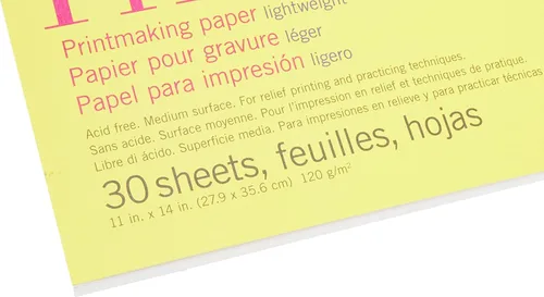 Miniatura 4 de Strathmore Serie 300 - Bloc de papel para grabado, encuadernado con pegamento, 11x14 pulgadas, 30 hojas (120g) - Papel para artistas para adultos