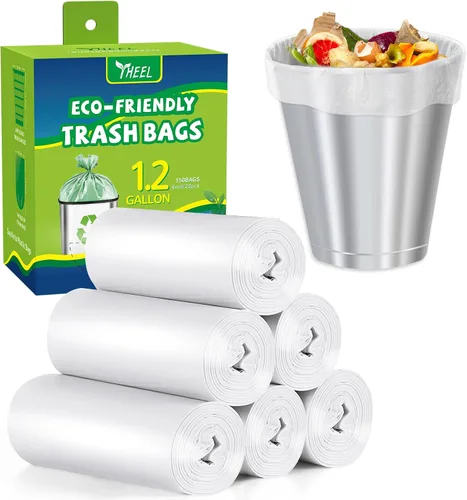 Miniatura 11 de Bolsas de basura pequeñas de 1.2 galones: YHEEL Bolsas de basura para baño sin perfume, bolsas de basura pequeñas, bolsas de basura fuertes y a