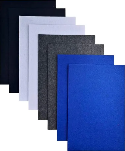 Miniatura 22 de Jtnohx - Fieltro rígido, hojas de fieltro de 2 mm de grosor para manualidades, cuadrados de tela de fieltro dura de 20,3 x 30,5 cm, 8 piezas