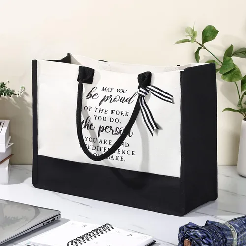 Miniatura 5 de Cunno Bolsa de lona de regalo para compañeras de trabajo para mujeres, regalo de agradecimiento a los empleados, regalo de agradecimiento
