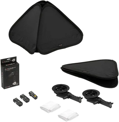 Miniatura 17 de Fotodiox Softbox plegable de 32 x 32 pulgadas, kit de flash 2X con disparadores remotos para Nikon - Dos softboxes plegables y soportes de luz