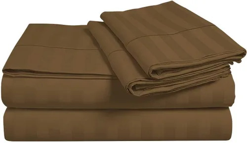 Miniatura 14 de Juego de sábanas y fundas de almohada de 6 piezas, 100% algodón, juego de sábanas de rayas de agua individual incluye 4 fundas de almohada, 1 sábana