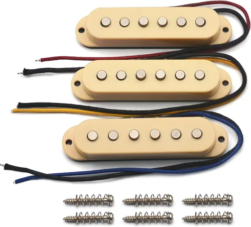 Miniatura 8 de MAXCHEER Alnico - Pastillas de 5 Strat para guitarra eléctrica Strat Squier para guitarra eléctrica Strat Squier (negro)
