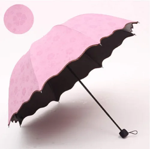 Miniatura 2 de Sombrillas plegables compactas de viaje, sombrilla para sol y lluvia con material de floración Met Water Blomssom