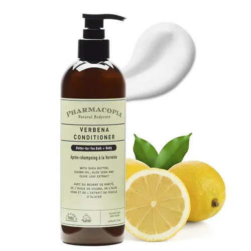 Pharmacopia Acondicionador Verbena - Hidratante natural para el cuero cabelludo, vegano y libre de crueldad animal con manteca de karité, aloe vera,