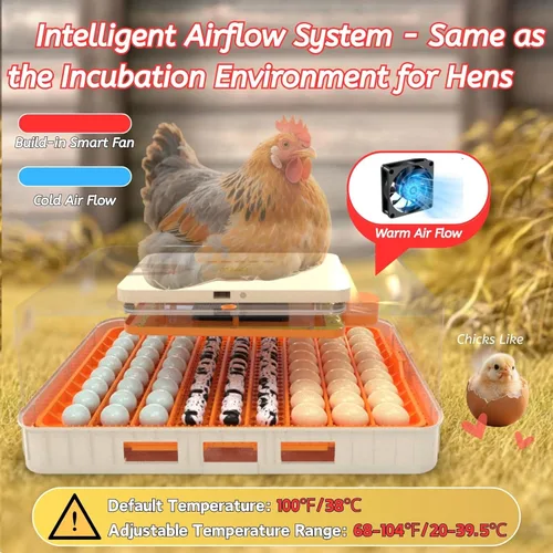 Miniatura 6 de Incubadora de huevos para incubar 56-154 huevos de pollo/codorniz/pavo, incubadoras de aves de corral con giro automático de huevos/control