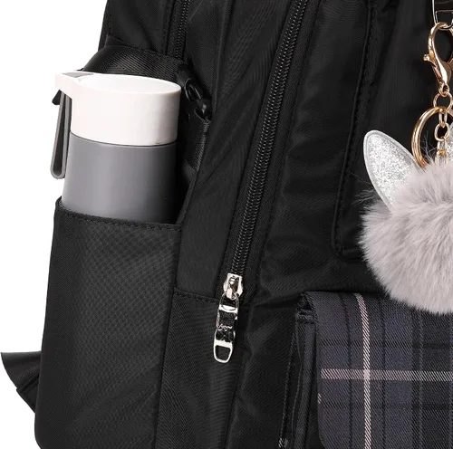 Miniatura 7 de Linda mochila para niña, adolescente, mochila diaria para mujer, Negro -, Classic