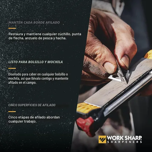 Miniatura 4 de Work Sharp Afilador de Campo Guiado, Herramienta Compacta de Afilado de Cuchillos de Caza para Viajes