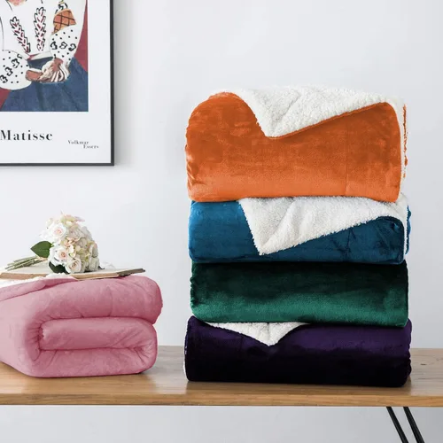 Miniatura 6 de MOONLIGHT20015 Mantas Sherpa de color rosa bebé tamaño King para cama – Paquete al por mayor de 9 mantas Sherpa – Manta suave y esponjosa