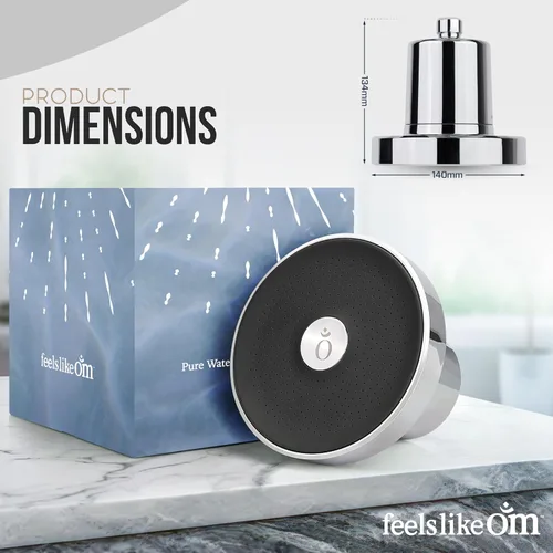 Miniatura 8 de Feels Like Om Cabezal de ducha filtrado con suavizante de agua, filtros de ducha para eliminar productos químicos tóxicos y 98% del cloro, filtro