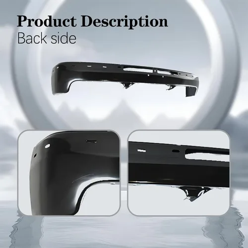 Miniatura 4 de CarPartsDepot Barra frontal del parachoques negro Compatible con 1999-2002 Silverado 1500 2500 3500 y 2000-2006 Suburban/Tahoe GM1002375 12335826