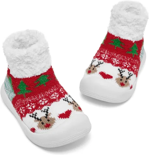 Miniatura 6 de Engtoy Baby Sock Shoes Baby Walking Shoes Infant Non-Slip Breathable Slippers with Soft Rubber Sole Baby Boys Girls Slip On Sneakers
