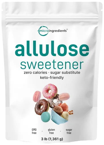 Edulcorante de alulosa, 3 libras (48 onzas), cero calorías, alternativa de azúcar a base de plantas, sin sabor posterior, mejor para café, bebidas,