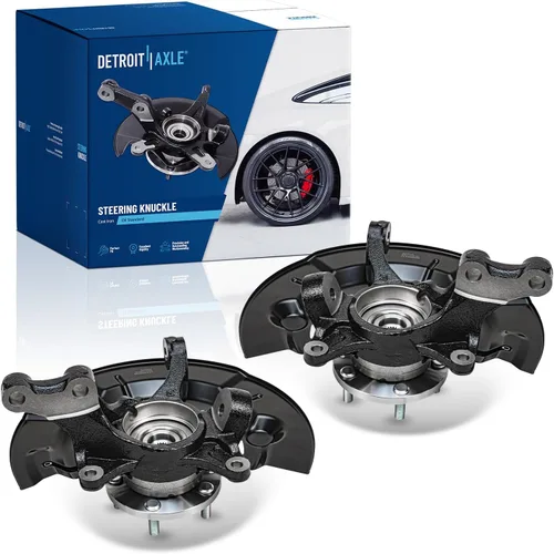 Detroit Axle - Nudos de dirección delanteros de 2.5L de 2 piezas para Toyota 12-17 Camry, 2 nudos de dirección y conjunto de rodamiento de rueda