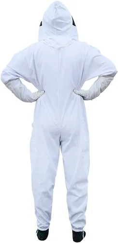 Miniatura 4 de Euphoric Polly Traje de abeja de algodón, traje de apicultor a prueba de picaduras, traje de guarda de abeja con guantes, traje de apicultura