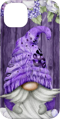 Miniatura 15 de Cute Purple Aesthetic Anemones Flower Pattern Lavender Gnome Case for iPhone 17