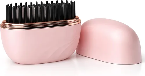 Miniatura 8 de Mini alisador de pelo, cepillo Glam inalámbrico portátil, control de temperatura de 3 velocidades, peine caliente de viaje recargable para mujeres
