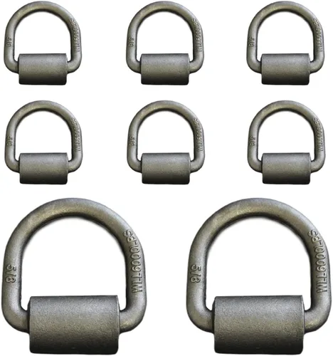 Miniatura 2 de WorldPac (Paquete de 4) Anclaje de anillo en D forjado forjado para soldadura de 5/8 pulgadas, capacidad de carga de 18,000 libras