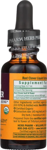 Miniatura 5 de Herb Pharm Gotas de extracto líquido de trébol rojo orgánico certificado, 1 onza