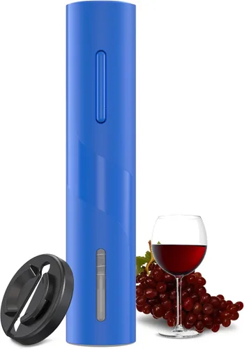 Miniatura 15 de COKUNST Abrebotellas de vino eléctrico, funciona con pilas, con cortador de papel de aluminio, removedor de sacacorchos con botón de un solo clic