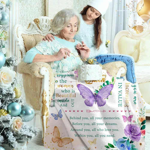 Miniatura 3 de Regalos de cumpleaños para mujeres, regalos de feliz cumpleaños para mujeres, manta decorativa de amistad de 50" x 60", las mejores ideas de regalos