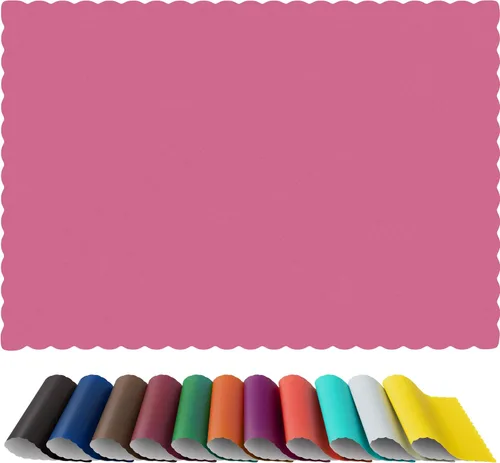 Miniatura 12 de Manteles individuales de papel, desechables, borde festoneado (50, negro)