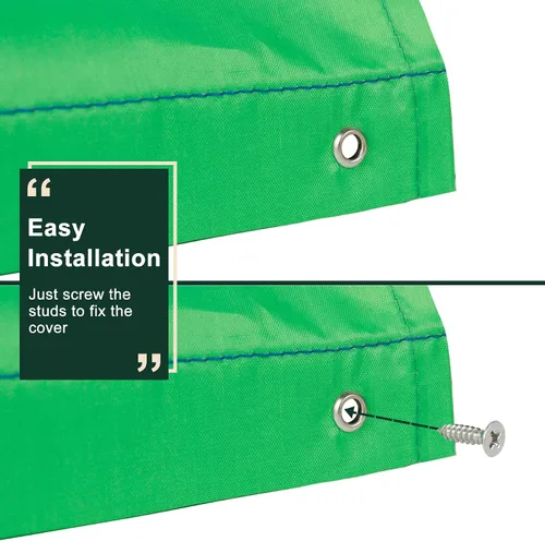Miniatura 6 de Flehomo Juego de lona de repuesto para columpios, 52 x 90 pulgadas, toldo de techo para niños, impermeable y protección UV (verde, azul y gris)