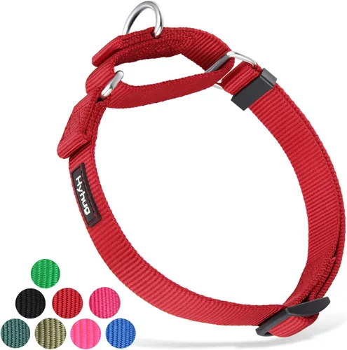Miniatura 11 de Collar Hyhug Pets de nailon resistente, cómodo y seguro, para entrenamiento profesional, martingala, uso diario, para caminar, antiescape, para Azul