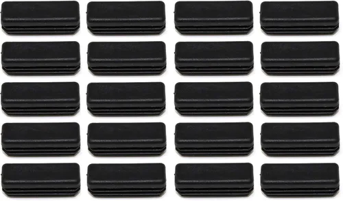 Miniatura 11 de Tapa rectangular negra de plástico de 1/2 x 1-1/2 pulgadas, tapón de acabado, tapa de extremo de tubo de tubo, universal para silla duradera (2)