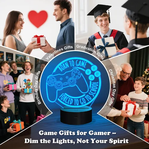 Miniatura 7 de Anywin Luz nocturna de juego para niños, regalo de luz nocturna de consola, regalo de Navidad y cumpleaños para niños, él, lámpara de nacimiento